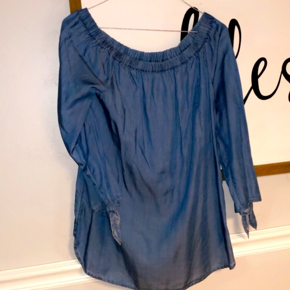 3/4 Denim Blouse